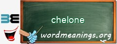 WordMeaning blackboard for chelone